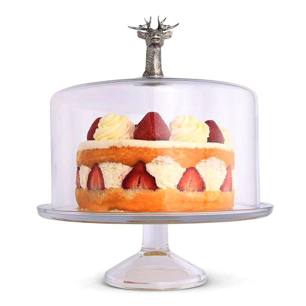 festive-elk-head-glass-covered-cake-dessert-stand