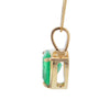 Trilliant Cut Natural Columbian Emerald in 14K Solid Gold Pendant Necklace
