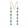 Emerald Stack 18K Solid Gold Dangle Earrings