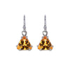 Triangle Cut Faceted Citrine Earrings