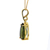 Lonestar Moldavite Pendant Necklace in 14K Gold