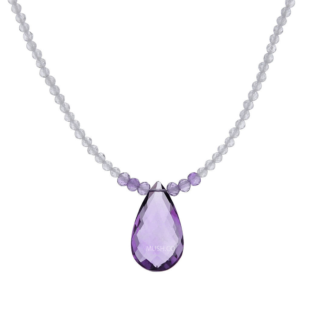 faceted-drop-amethyst-pendant-moonstone-beads-necklace