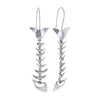 Fishbone Sterling Silver Earrings