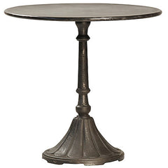 Round Bistro Table with Cast Iron Base & Steel Top