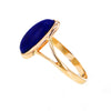 Lapis Lazuli Cabochon Ring in 14K Gold Size 7