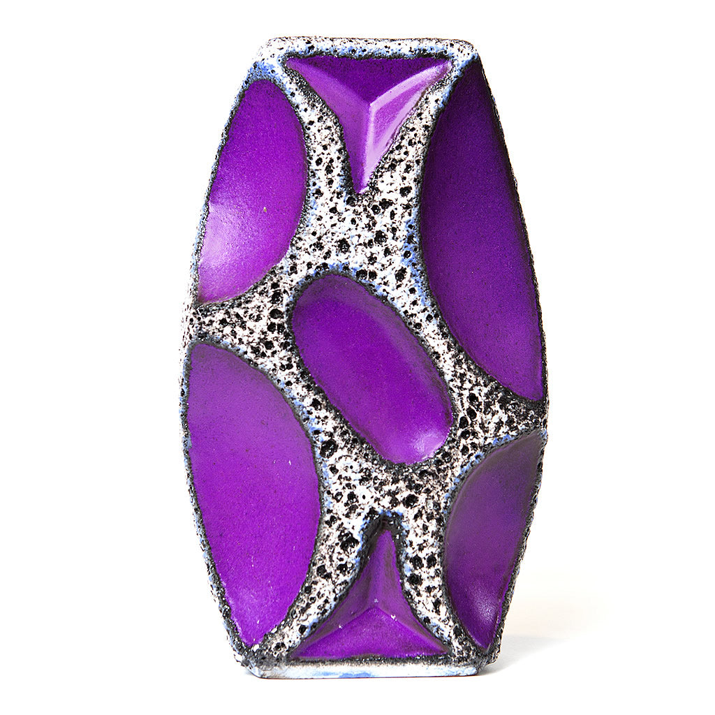 large-modernist-purple-series-fat-lava-ceramic-lozenge-vase-by-roth