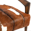 Liara Modern Lounge Chair with Goat Hide Seat & Floating Backrest