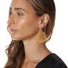 14k Gold Plated Sterling Silver Mandala Dangle Earrings