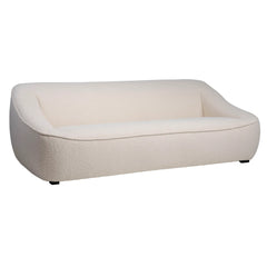 Marcella Sofa in White Poly Blend Boucle Upholstery