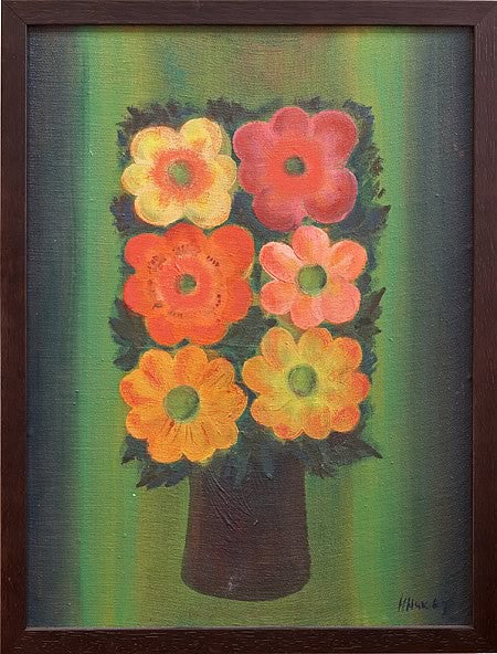 folk-flowers-on-green-by-nikolai-nickoff