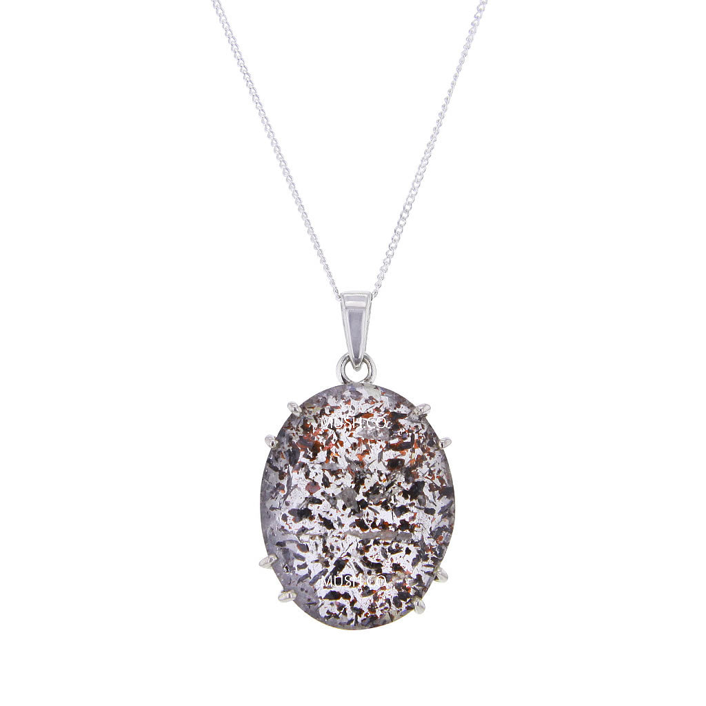 speckled round super 7 crystal pendant necklace speckled-round-super-7-crystal-pendant-necklace