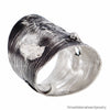 Handmade Italian Designer Ring in Oxidized Sterling Silver Size 8 Adjustable