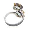 Cats Prasiolite Oxidized Sterling Silver Ring with Bronze Plating by Bora Size 8