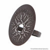 Handmade Italian Designer Ring in Oxidized Sterling Silver Size 8