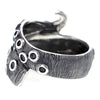 Kraken Oxidized Sterling Silver Ring by Bora in Size 8