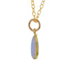 Pear-shaped Opal Pendant in 14K Gold Plated Sterling Silver
