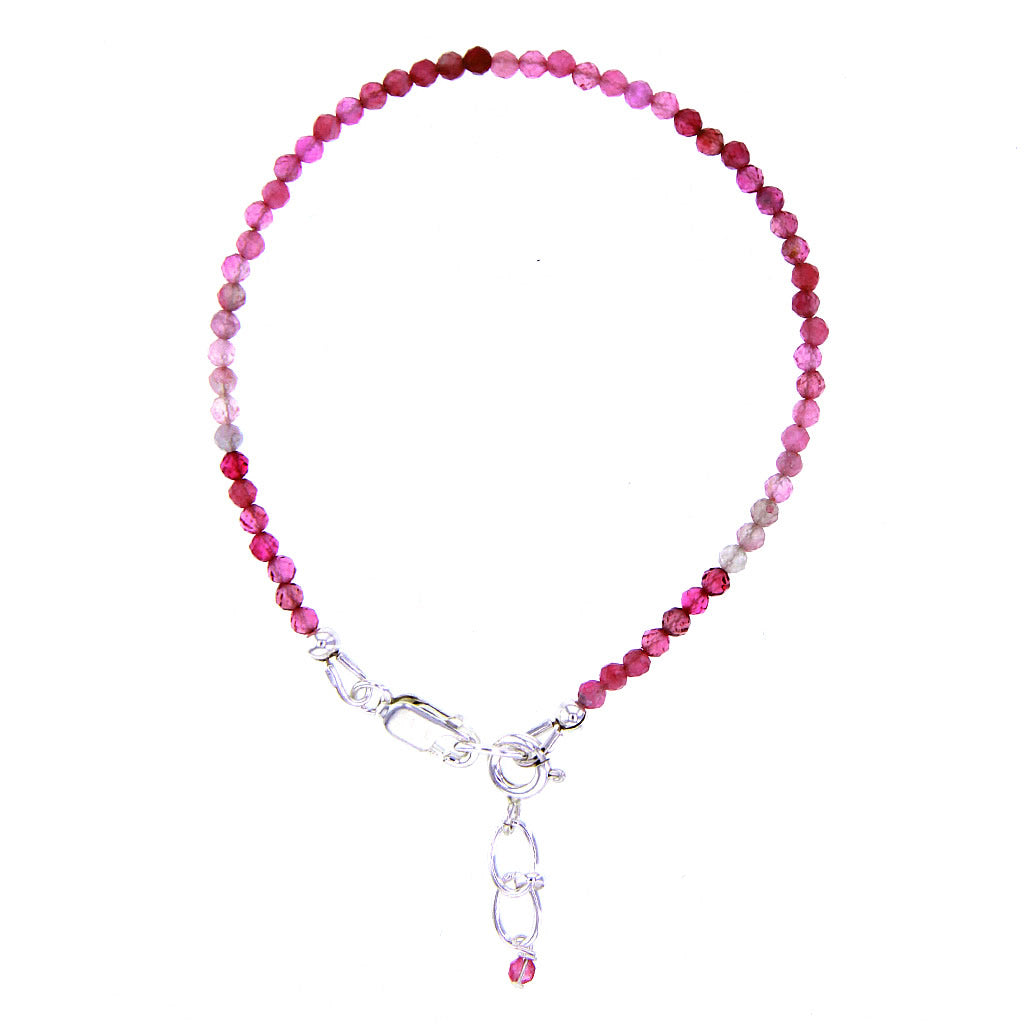 Waterfall Pink Tourmaline Microbead Bracelet Hollywood