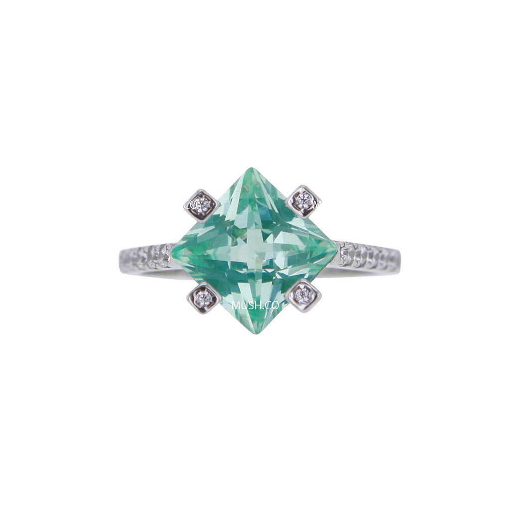 diagonal-princess-cut-ocean-green-spinel-sterling-silver-ring-size-6