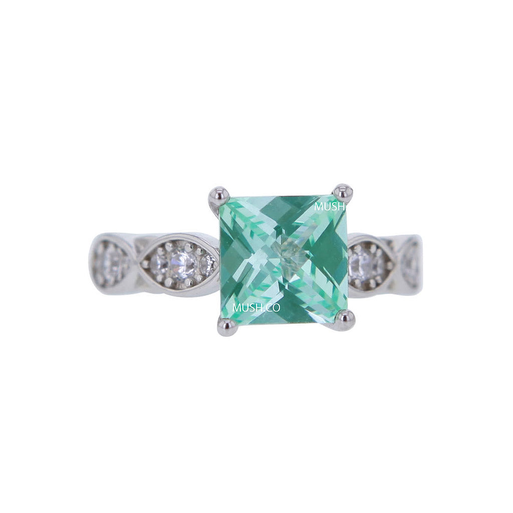princess-cut-ocean-green-spinel-cz-sterling-silver-ring-size-7