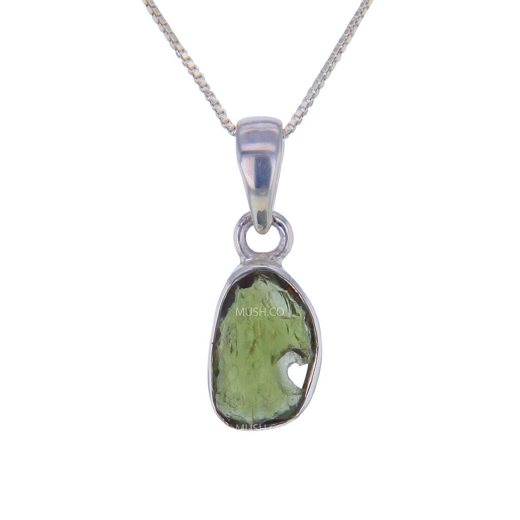 live-edge-raw-moldavite-pendant-necklace-in-sterling-silver