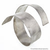 Spiral Ribbon Italian Designer Sterling Silver Cuff in Satin Finish