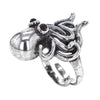 Baby Octopus Sculpted Sterling Silver Ring with Black Onyx Eyes