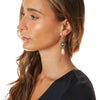 Ancient Fossil Artifact and Turquoise Earrings v4