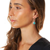 Teardrop Morenici Turquoise Earrings in Sterling Silver