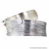 Warped Sterling Silver Bracelet with 18K Solid Gold Baubles