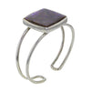 Square Ammolite Slab Cuff Bracelet in Sterling Silver