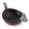 Squirrel Nut Bowl From Mango Wood & Sterling Silver Pewter