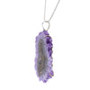 Large Statement Amethyst Stalactite Pendant in Sterling Silver