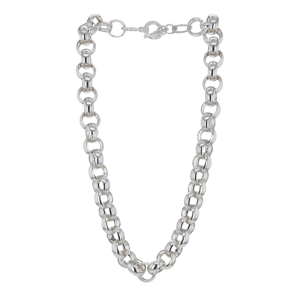 Sterling Silver Chain Link Necklace Hollywood