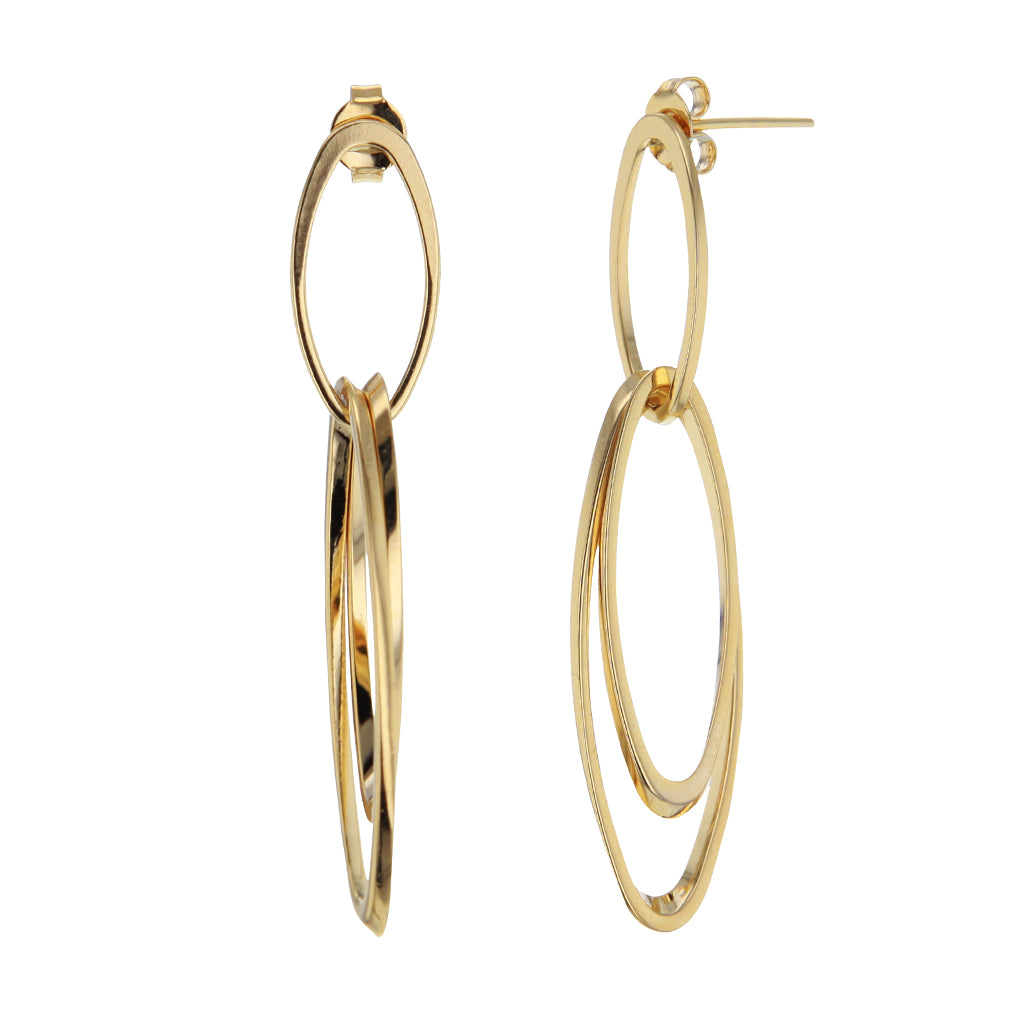 Swag Hoop Earerings in 14K Gold Filled Sterling Silver Hollywood