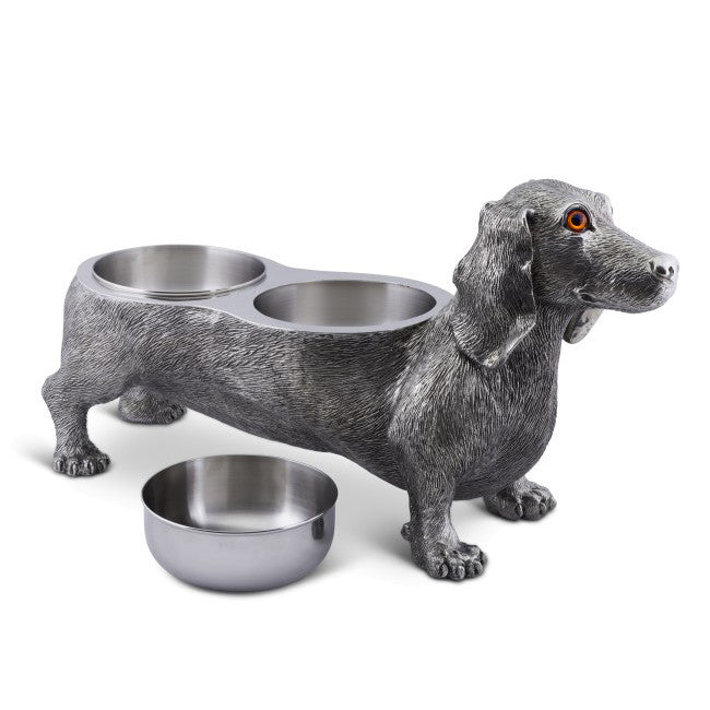 Luxury Life Size Dog Feeding Bowl from Sterling Silver Pewter Hollywood
