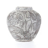 Vintage Hand Built White Ceramic Filigran Vase for Ruscha