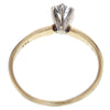 Vintage 14K White & Yellow Gold Diamond Wedding Ring Size 8