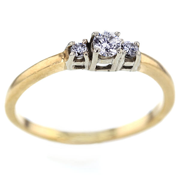 vintage-14k-white-yellow-gold-diamond-cluster-wedding-ring-size-8