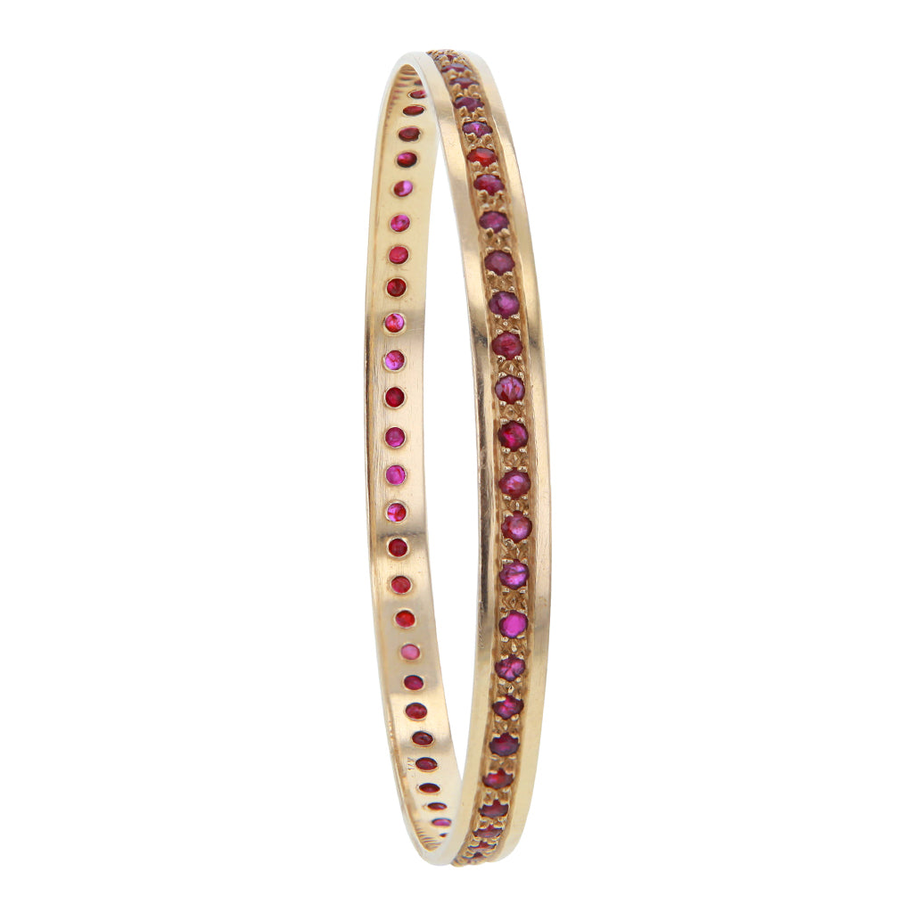 vintage-14k-yellow-gold-inlaid-ruby-studs-bangle