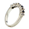 Vintage 10K White Gold Sapphire & Diamonds Ring Size 3