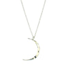 Waxing Crescent Hand Hammered Pendant Necklace